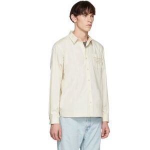 333. BIANCA CHANDON Men's Western Style Button Down Cream Shirt $225 NWT S